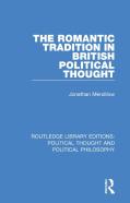 The Romantic Tradition In British Political Thought
