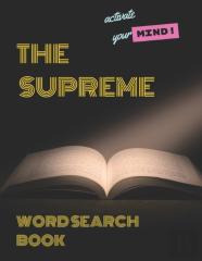 The Supreme Word Search Book For Adults - Large Print Edition