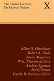 The Tanner Lectures On Human Values: Volume 10, 1989