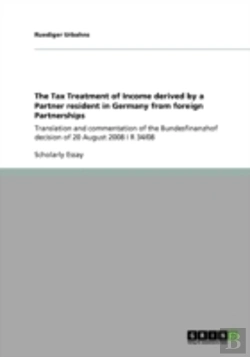Bertrand.pt - The Tax Treatment Of Income Derived By A Partner Resident In Germany From Foreign Partnerships