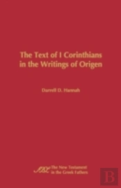 The Text Of 1 Corinthians In The Writings Of Origen
