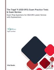 The Togaf 9 (Og0-093) Exam Practice Tests & Exam Review