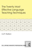 The Twenty Most Effective Language Teaching Techniques