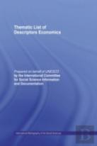 Thematic List Of Descriptors: Economics