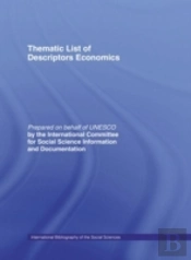 Thematic List Of Descriptors: Economics