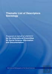 Thematic List Of Descriptors - Sociology