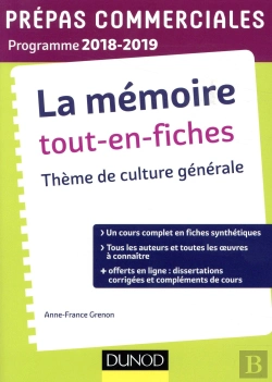 Bertrand.pt - Thème De Culture Générale ; Prépas Commerciale ; Tout En Fiches (Édition 2018/2019)