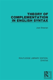 Theory Of Complementation In English Syntax