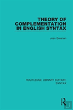 Bertrand.pt - Theory Of Complementation In English Syntax
