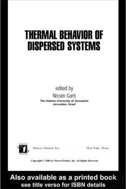 Bertrand.pt - Thermal Behavior Of Dispersed Systems