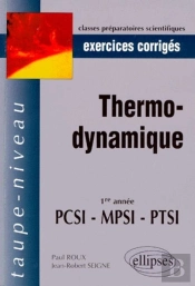 Thermodynamique Pcsi-Mpsi-Ptsi - Exercices Corrigés