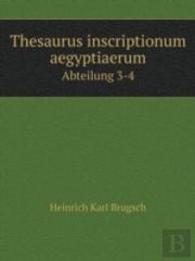Thesaurus Inscriptionum Aegyptiaerum Abteilung 3-4