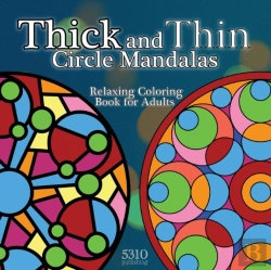 Bertrand.pt - Thick And Thin Circle Mandalas - Relaxing Coloring Book For Adults