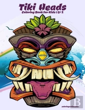 Tiki Heads Coloring Book For Kids 1   2