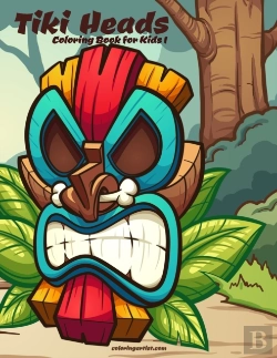 Bertrand.pt - Tiki Heads Coloring Book For Kids 1