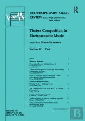 Timbre Composition In Electroacoustic Music
