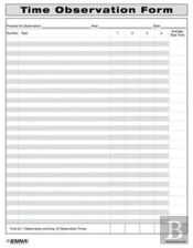 Time Observation Form