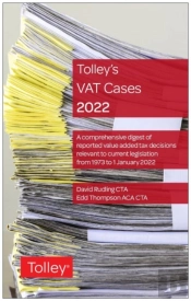 Tolley'S Vat Cases 2022