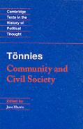 Tonnies: Community And Civil Society