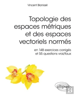 Bertrand.pt - Topologie Des Espaces Métriques Et Des Espaces Vectoriels Normés ; En 148 Exercices Corrigés Et 55 Questions Vrai/Faux (Édition 2018)