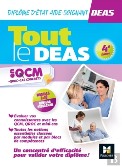 Bertrand.pt - Tout Le Deas En Qcm + Qroc + Cas Concrets ; Deas : Diplôme D'Etat Aide-Soignant ; Modules 1 À 10 (Édition 2023/2024)