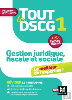 Bertrand.pt - Tout Le Dscg 1 - Gestion Juridique Fiscale Et Sociale - 2023 - Revision