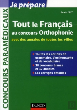 Bertrand.pt - Tout Le Francais Au Concours D'Entree Orthophoniste - Vocabulaire, Orthographe, Grammaire