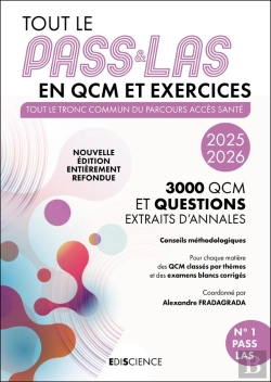 Bertrand.pt - Tout Le Pass & Las En Qcm Et Exercices : Tout Le Tronc Commun Du Parcours Acces Santé (Édition 2025/2026)