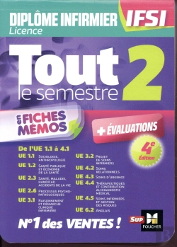 Bertrand.pt - Tout Le Semestre 2 En Fiches Memos - Diplome Infirmier - Dei Ifsi- 4e Ed - Revision Et Entrainement