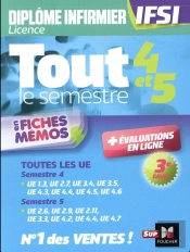 Tout Le Semestre 4 & 5 En Fiches Memos & Qcm - Dei - Ifsi - Entrainement Et Revision - 3eme Edition
