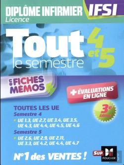 Bertrand.pt - Tout Le Semestre 4 & 5 En Fiches Memos & Qcm - Dei - Ifsi - Entrainement Et Revision - 3eme Edition
