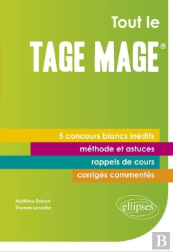 Bertrand.pt - Tout Le Tage-Mage® - 5 Concours Blancs Inédits - Cours, Méthode, Corrigés Commentés