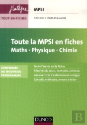 Toute La Mpsi En Fiches ; Mathématiques, Physique, Chimie