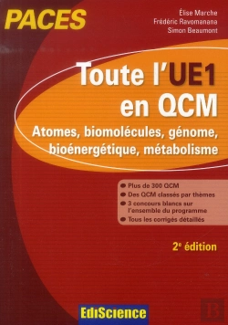 Bertrand.pt - Toute L'Ue1 En Qcm ; 1ère Année Santé ; Atomes, Biomolécules, Génome, Bioénergétique, Métabolisme (2e Édition)