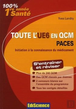 Bertrand.pt - Toute L'Ue6 En Qcm 1re Annee Sante - Initiation A La Connaissance Du Medicament