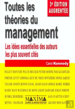 Bertrand.pt - Toutes Les Theories Du Management 3eme Edition ; Les Idees Essentielles Des Auteurs Plus Souvent Cites