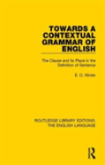 Towards A Contextual Grammar Of English