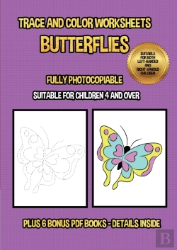 Bertrand.pt - Trace And Color Worksheets (Butterflies)