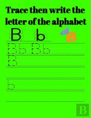 Trace Then Write The Letter Of The Alphabet