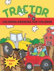 Tractor Coloring Drawing For Children From 2 Years Old