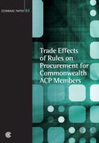 Trade Effects Of Rules On Procurement For Commonwealth Acp Members