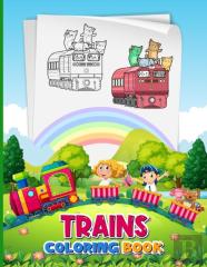 Trains Coloring Book