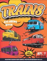 Trains Coloring Book