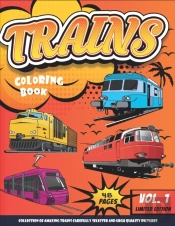 Trains Coloring Book