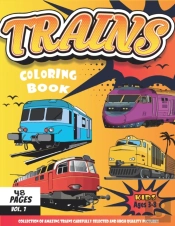 Trains Coloring Book