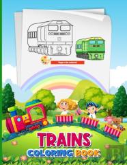 Trains Coloring Book
