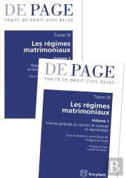 Traité De Droit Civil Belge Tome 9 ; Les Régimes Matrimoniaux Tome 1 Et Tome 2