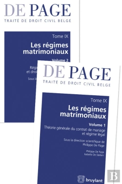 Bertrand.pt - Traité De Droit Civil Belge Tome 9 ; Les Régimes Matrimoniaux Tome 1 Et Tome 2