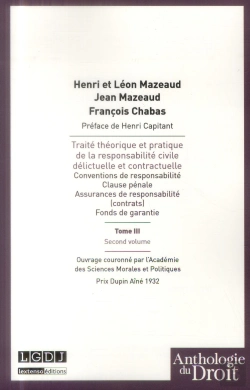 Bertrand.pt - Traité Théorique Et Pratique De La Responsabilité Civile Délictuelle Et Contractuelle Tome 3 ; Second Volume