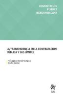 Transparencia En La Contratacion Publica Y Sus Limites,La